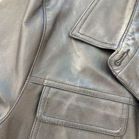 Vintage GNW Black Leather Jacket size XL - Picture 8 of 11